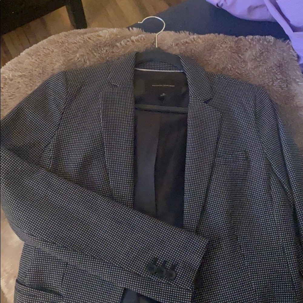 Banana Republic Black & White polka dot blazer 0